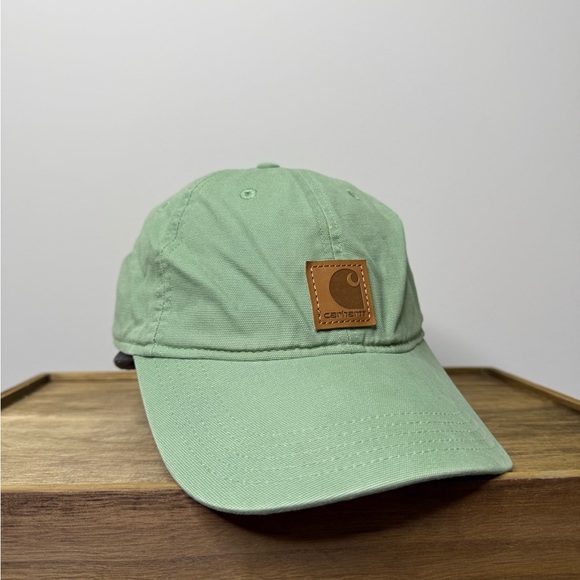 Carhartt Sage Green Hat with Tan Logo Patch - Picture 9 of 13
